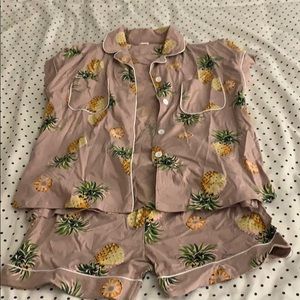 NWOT pineapple pajamas